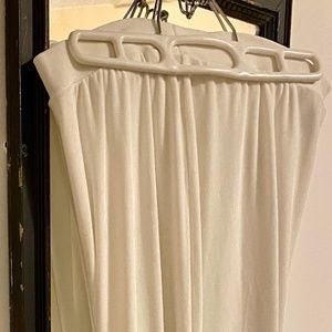 Chico's 1 White Straight Leg Lined Pullup Travelers Pants